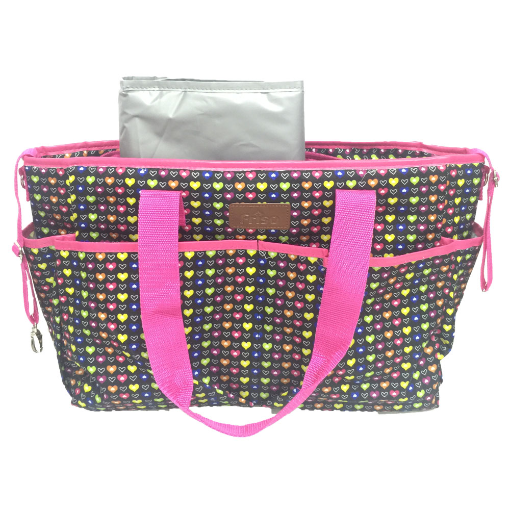 ECDB002 Wholesale Stylish Large Tote Baby Changing Pad Diaper Bag