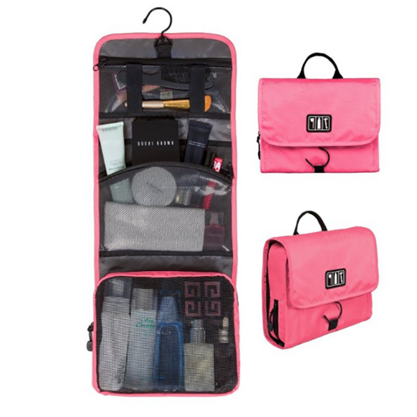Foldable makeup organizer travel cosmetic bags manufacturer