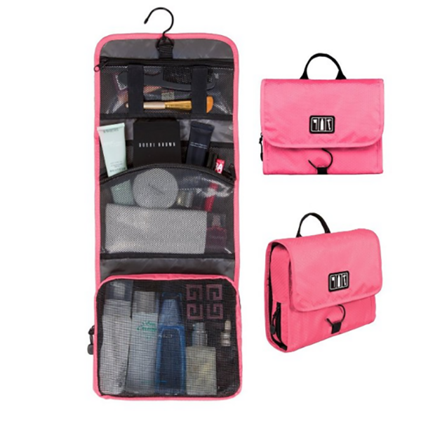 Foldable makeup organizer travel cosmetic bags