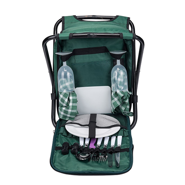 Foldable 2 Person Picnic cooler Backpack with 