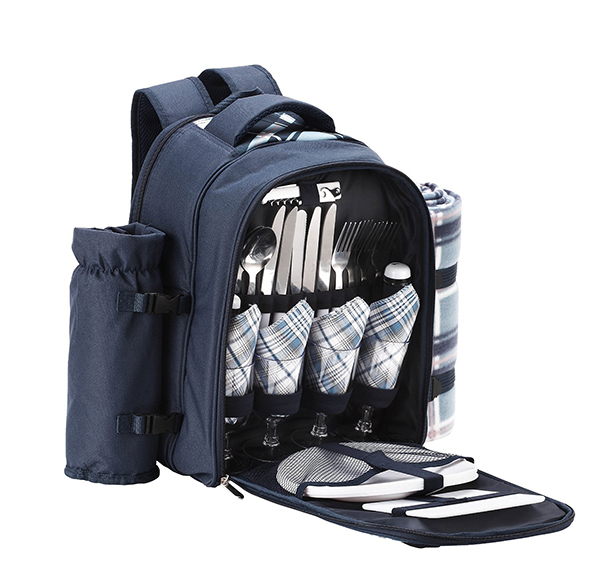 4 person picnic backpack with blanket-1