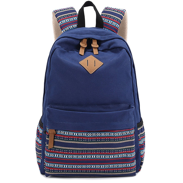 Fashionable Canvas Bohemia Boho Style Backpack School College Laptop Bag