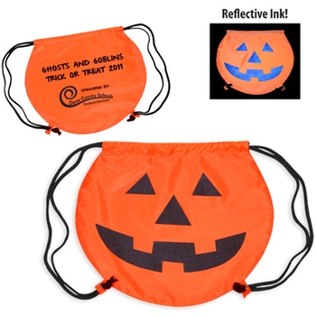 <b>MDR26 Pumpkin Promotional Drawstring Backpack</b>