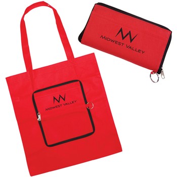 MTT11 Zip-Up Folding Custom Tote Bags Supplier